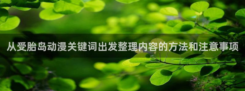 动漫同人引荐：从受胎岛动漫关键词出发整理内容的方法和注意事项